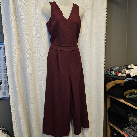 Women's Mudpie Maroon Dress Romper Extra Small - Picture 2 of 5